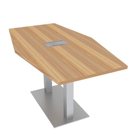Skutchi Designs 33.5 in W, 69.5 in L, 29 in H, Engineered Wood Top, Brown HAR-HEX.IR-34x70-DOU-ELEC-XD21